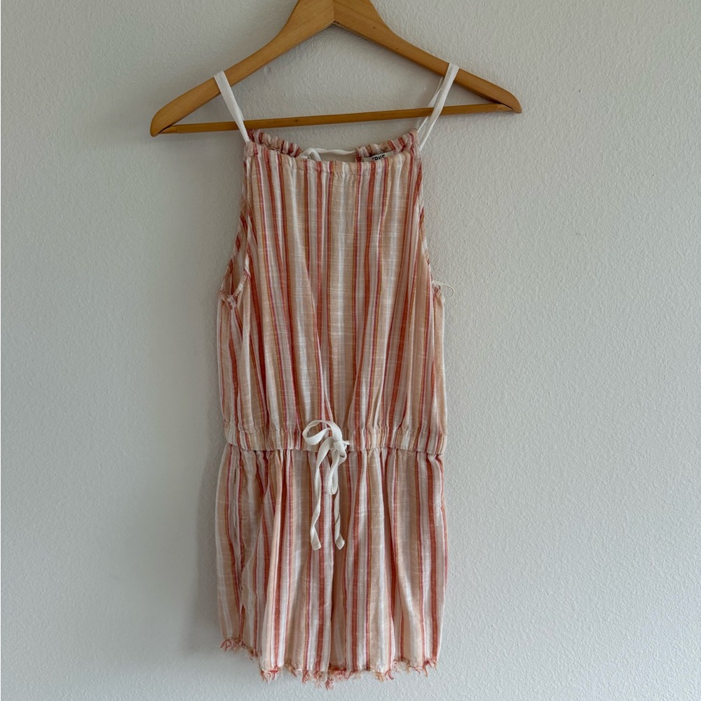 True Craft Red and White Striped Romper